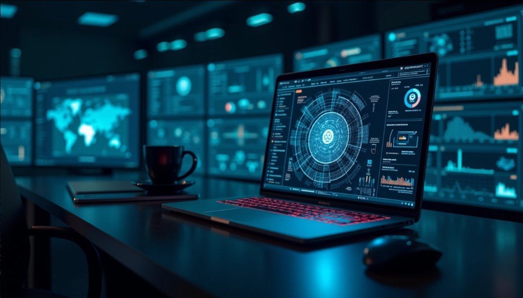 Enterprise technology command center with real-time operations dashboards