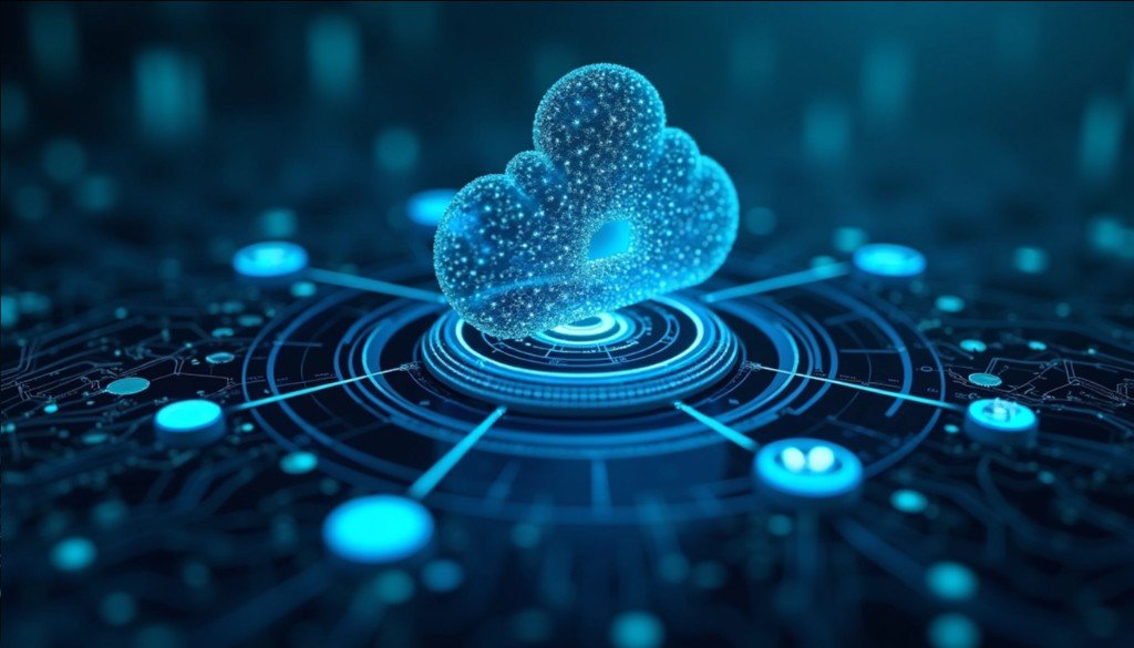 Cloud infrastructure network architecture with connected data nodes